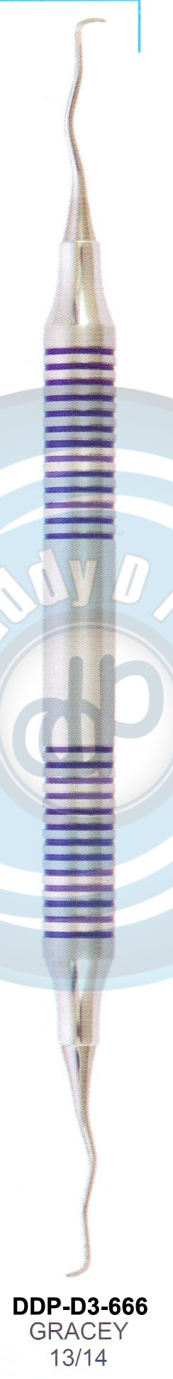 DENTEL CURETTES HOLLOW HANDLE PLASMA BLUE COATED 10MM , LENGHT 170MM GREACEY CURETTES 13/14