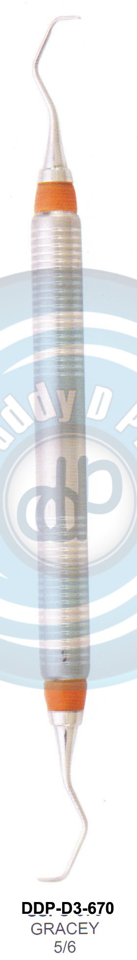 DENTEL CURETTES HOLLOW HANDLE  10MM , LENGHT 170MM WITH SILICON RING GREACEY CURETTES 5/6