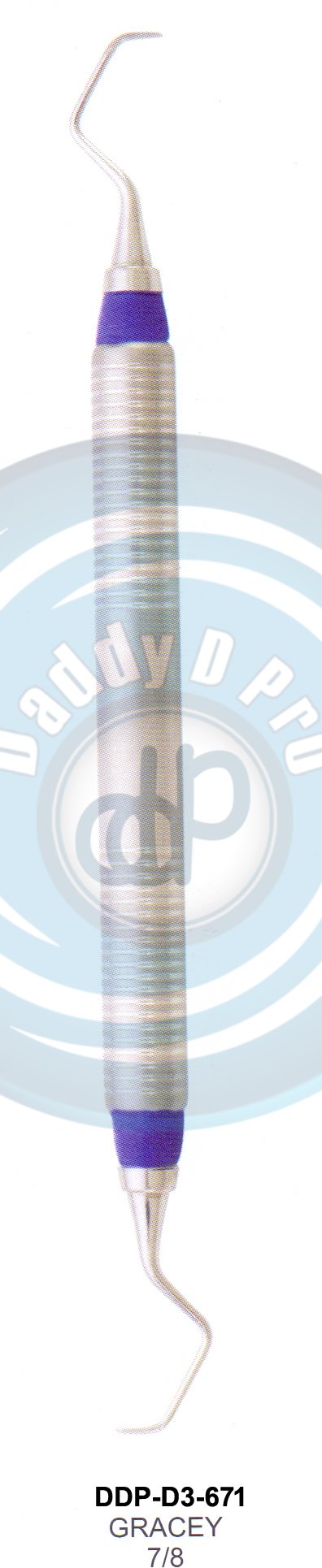 DENTEL CURETTES HOLLOW HANDLE  10MM , LENGHT 170MM WITH SILICON RING GREACEY CURETTES 7/8