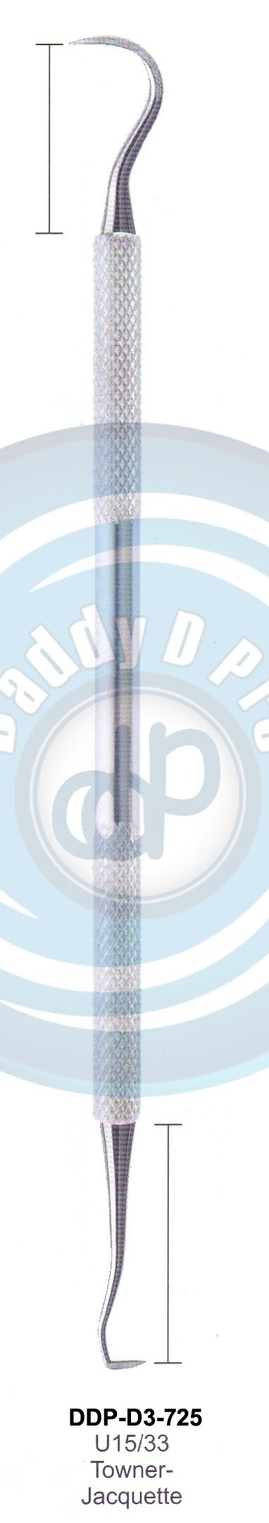 PERIODONTAL INSTRUMENTS SICKLE SCALERS INSTRUMENTS AVAILABLE IN HOLLOW HANDLE 8MM, 10MM, SOLID HANDLE 6MM  H15/33 TOWNER-JACCQUETTE