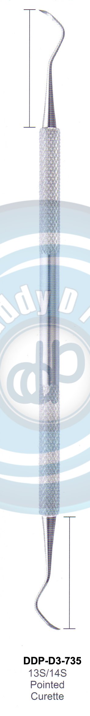 PERIODONTAL INSTRUMENTS AVAILABLE IN HOLLOW HANDLE 8MM, 10 MM SOLID HANDLE 6MM SCALLER CURETTE 13S/14S POINTES CURETTE