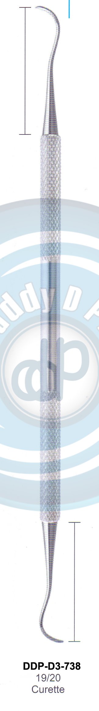 PERIODONTAL INSTRUMENTS AVAILABLE IN HOLLOW HANDLE 8MM, 10 MM SOLID HANDLE 6MM SCALLER CURETTE 19/20 CURETTE