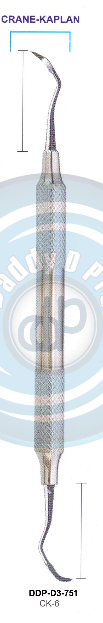 PERIODONTAL INSTRUMENTS AVAILABLE IN HOLLOW HANDLE 8MM, 10 MM SOLID HANDLE 6MM CRANE-KAPLAN  CK-6