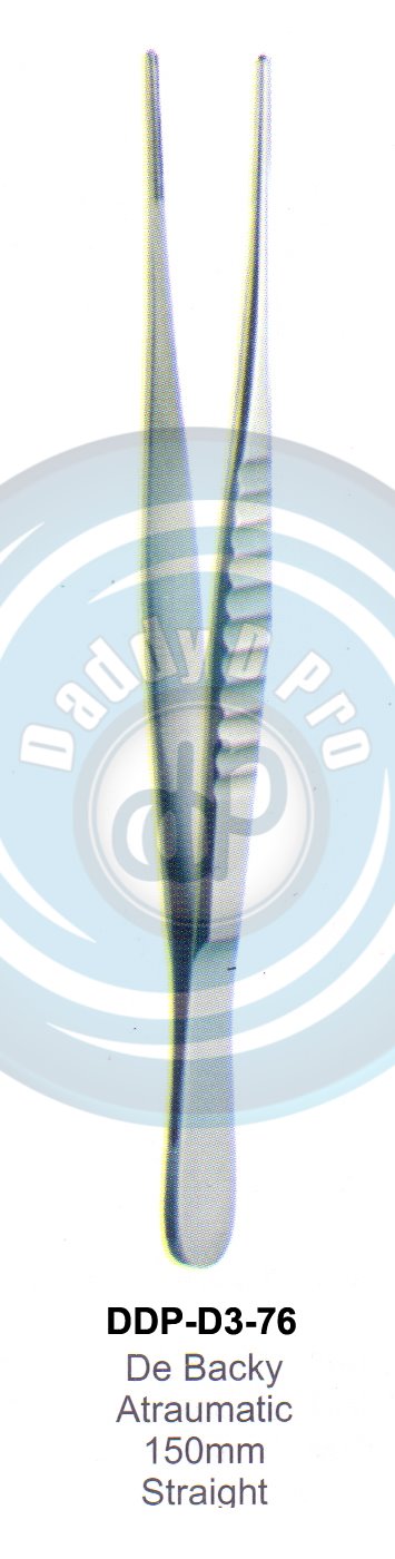 DENTAL TWEEZERS DE BACKY ATRAUMATIC 150MM STRAIGHT
