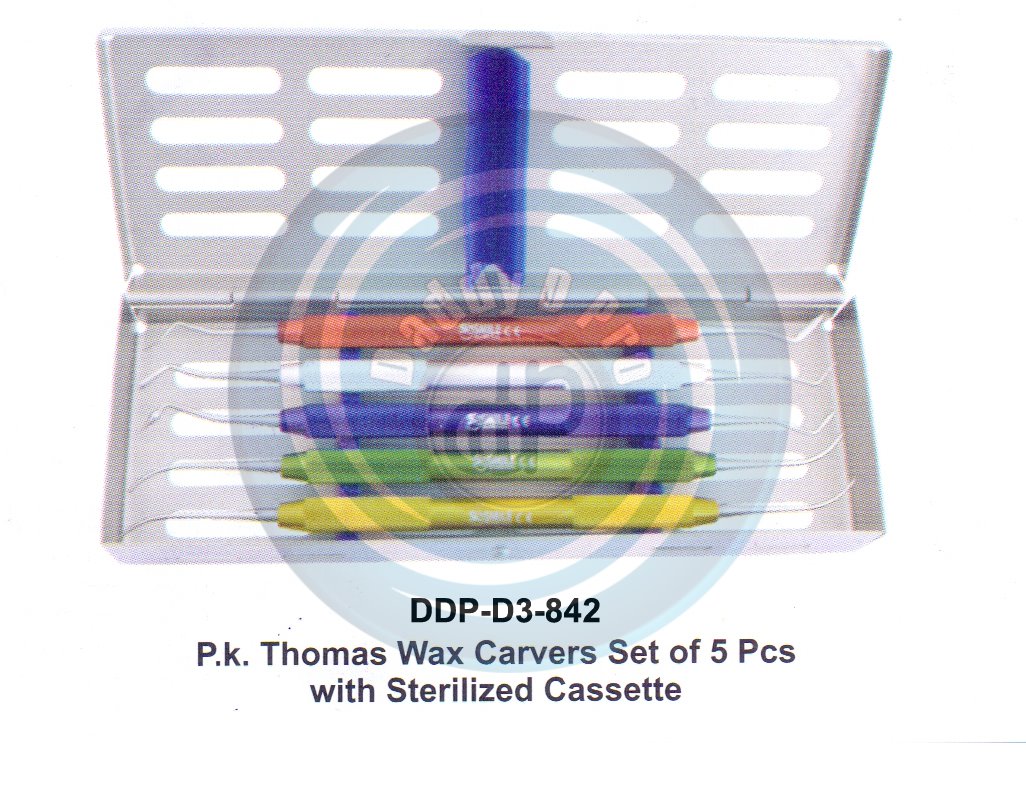 FILLING INSTRUMENTS P.K. THOMAS WAXING INSTRUMENTS  P.K. THOMAS WAX CARVE ALUMINIUM ANODIZING COLOR HANDLE 8MM SET OF 5 PCS