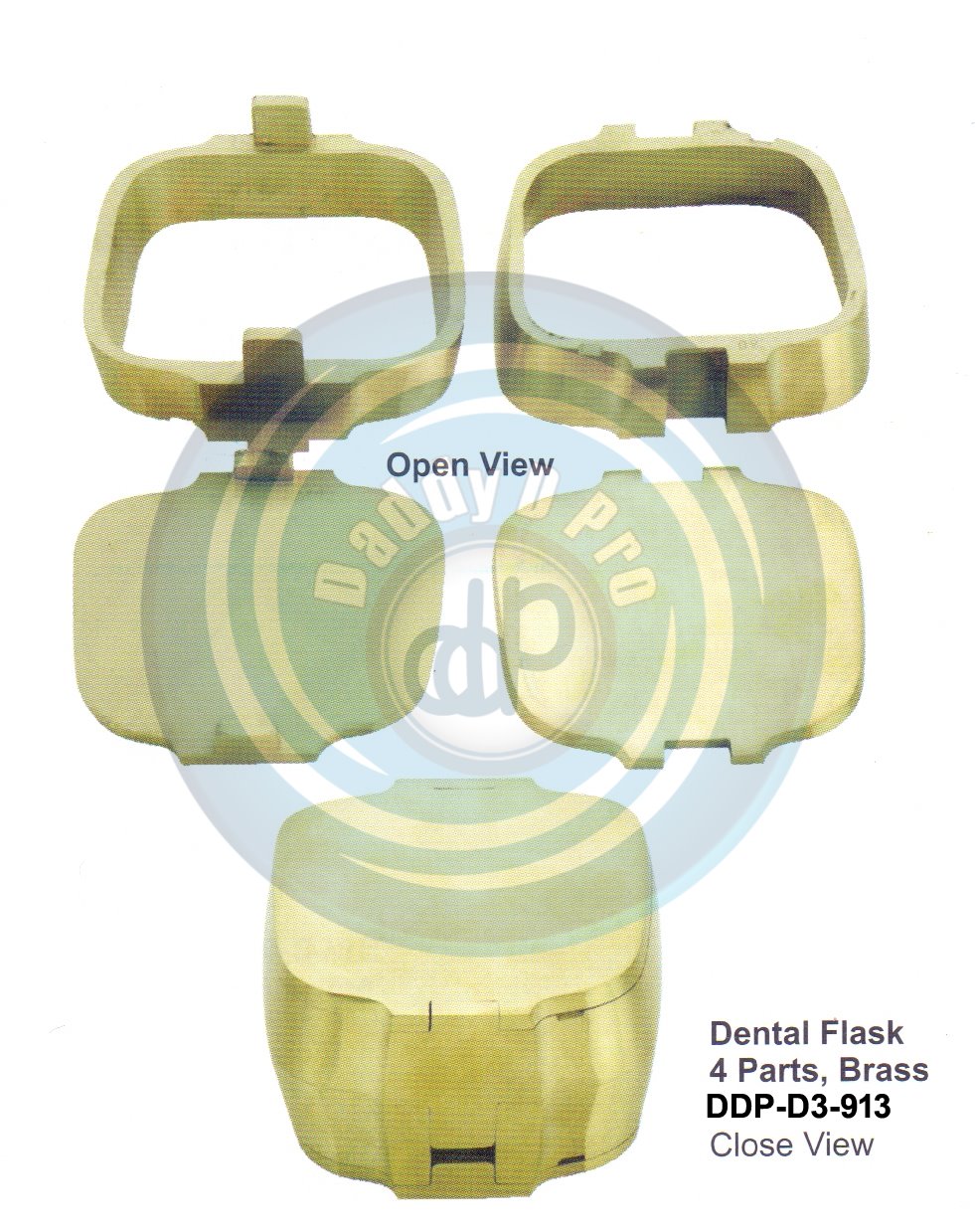 FLASKS & COMPRESSORS DENTAL FLASK 4 PARTS, BRASS