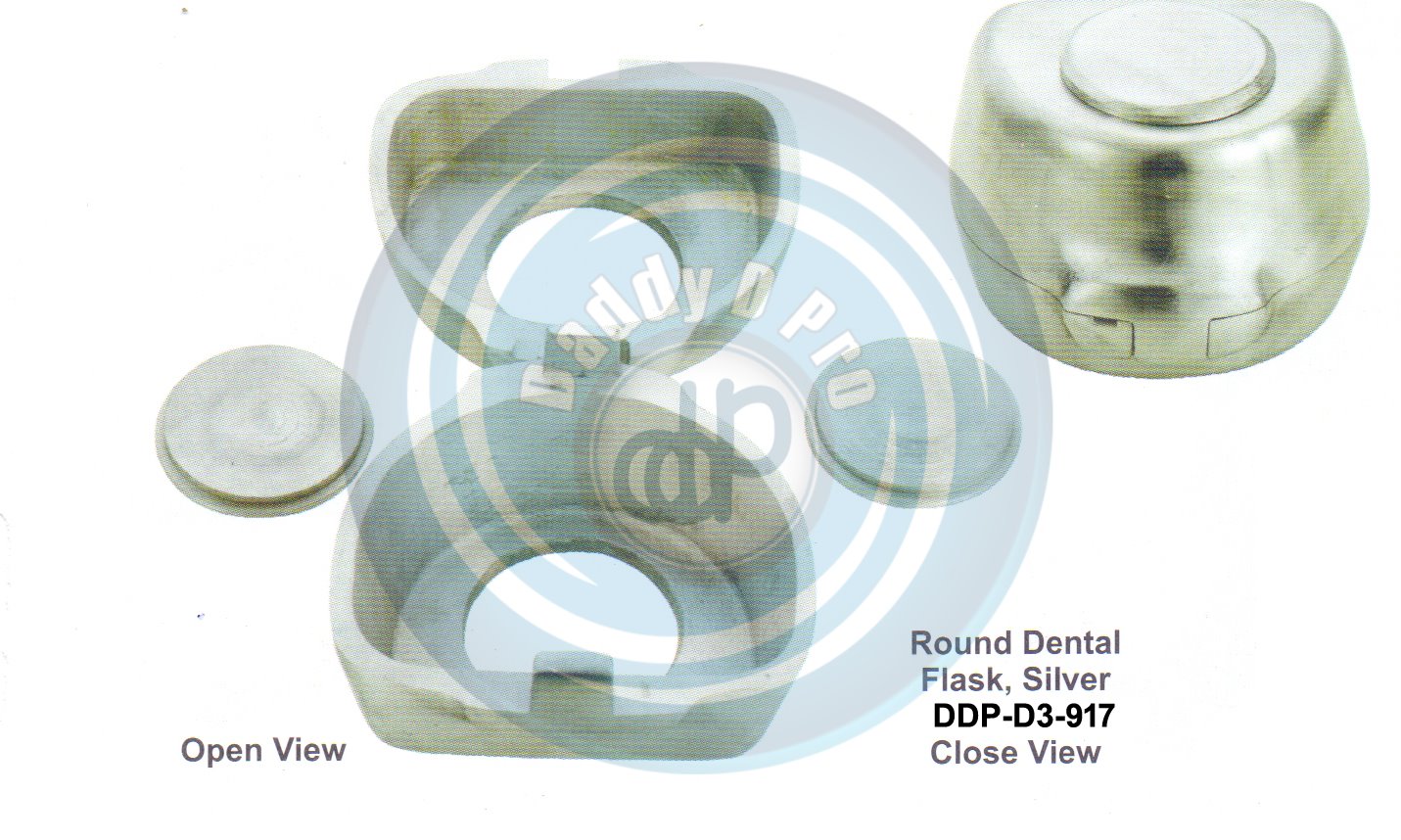 FLASKS & COMPRESSORS DENTAL FLASK ROUND DENTAL FLASK, SILVER