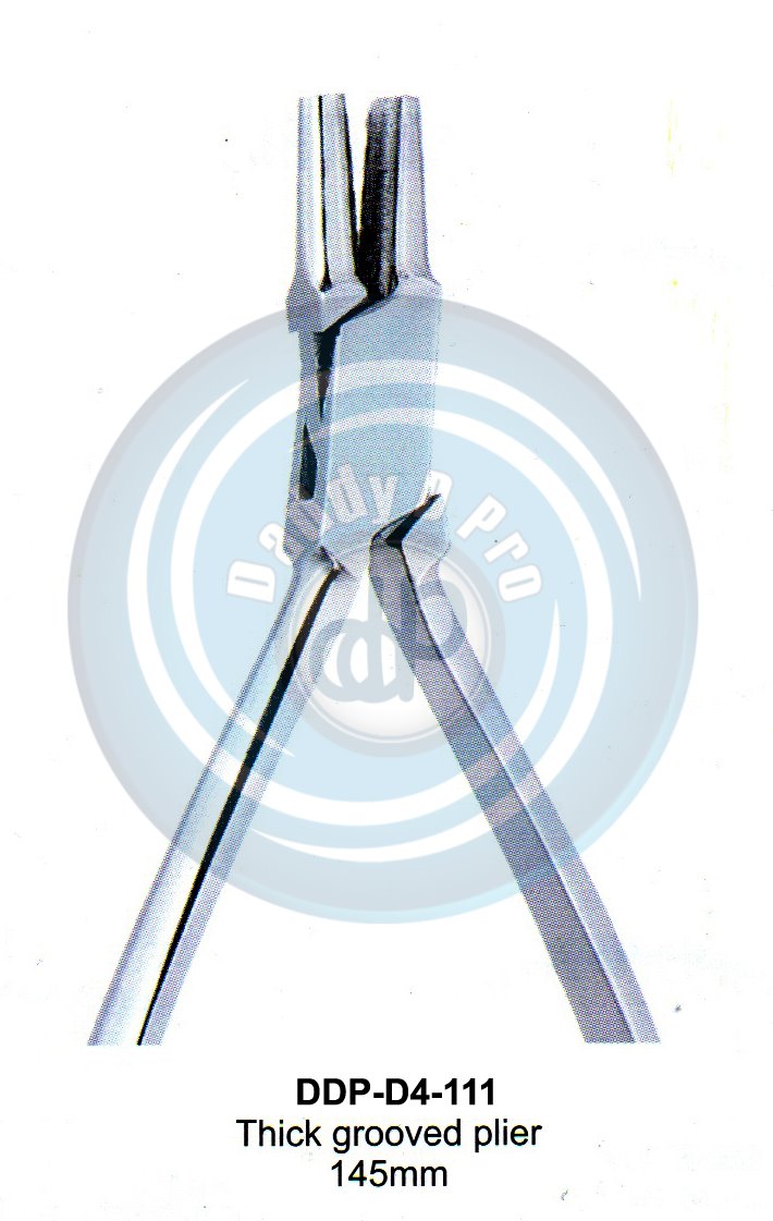 PLIERS OF ORTHODONTIC & PROSTHETICS  THICK GROOVED PLIER 145MM