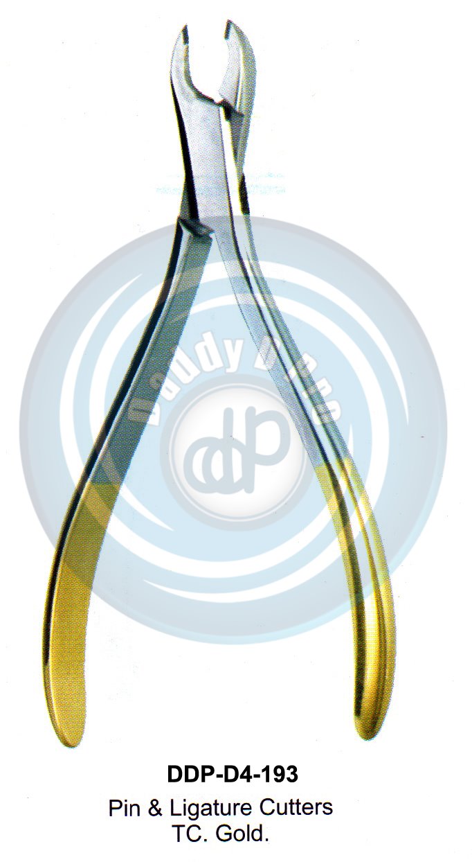 PLIERS OF ORTHODONTIC & PROSTHETICS LAP & L-KEY JOINT PLIERS PIN & LIGATURE CUTTERS TC. GOLD