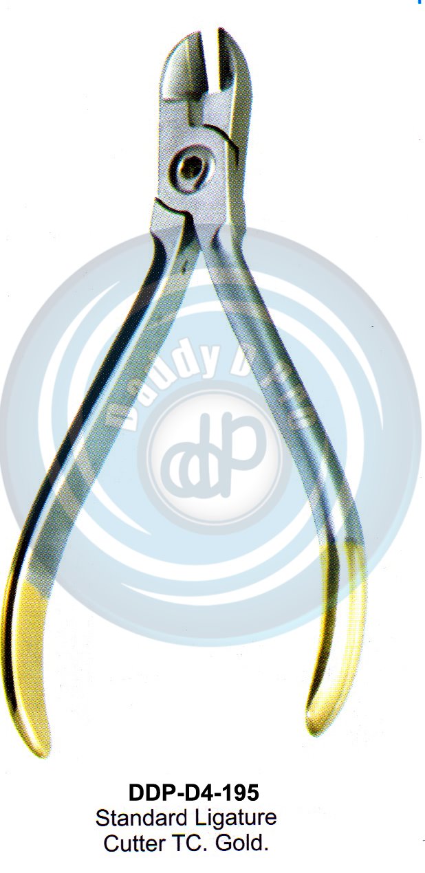 PLIERS OF ORTHODONTIC & PROSTHETICS LAP & L-KEY JOINT PLIERS STANDARD LIGATURE CUTTERS TC. GOLD