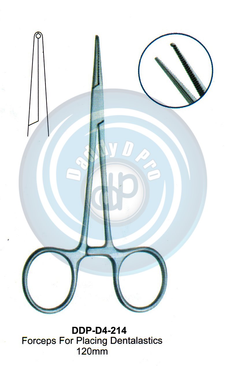 PLIERS OF ORTHODONTICS & PROSTHETICS FORCEPS FOR PLACING DENTALASTICS 120MM