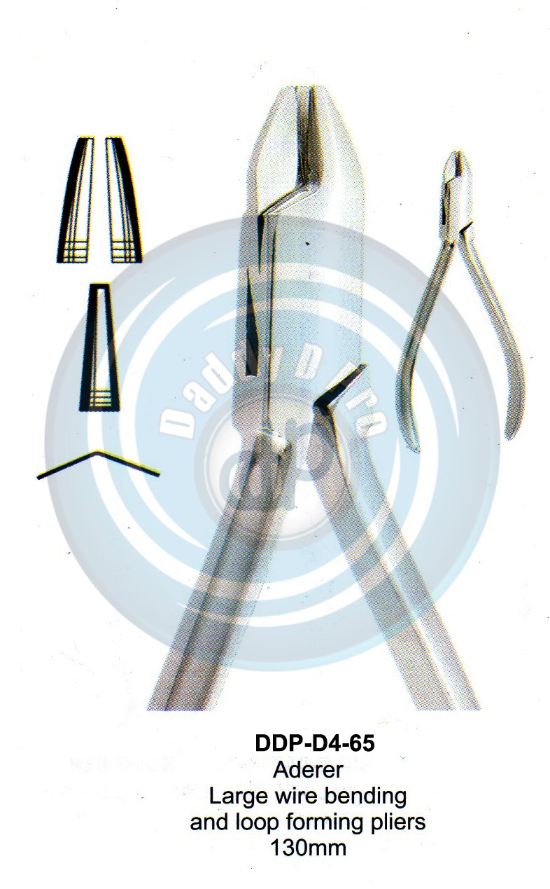 PLIERS OF ORTHODONTIC & PROSTHETICS ADRER LARGE WIRE BENDING AND LOOP FORMING PLIERS 130MM