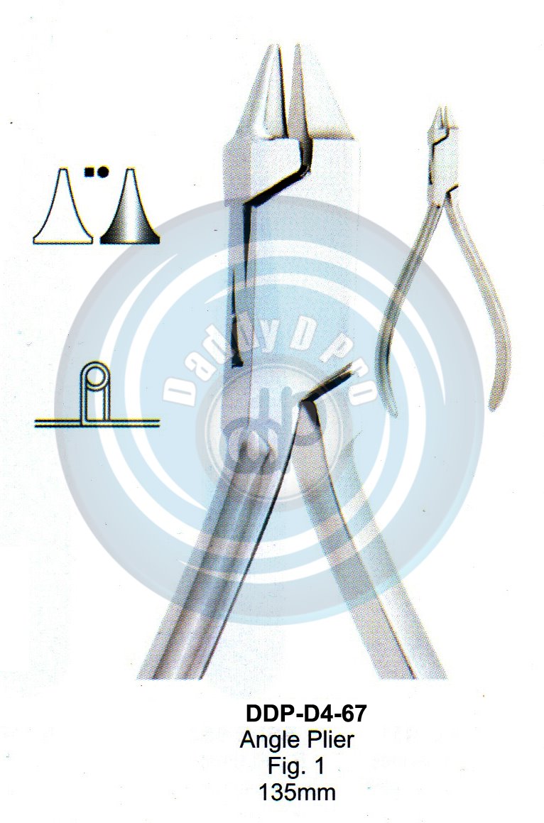 PLIERS OF ORTHODONTIC & PROSTHETICS ANGLE PLIERS FIG.1 135MM