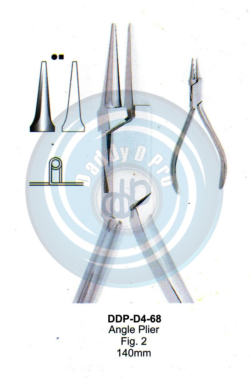 PLIERS OF ORTHODONTIC & PROSTHETICS ANGLE PLIERS FIG.2 140MM