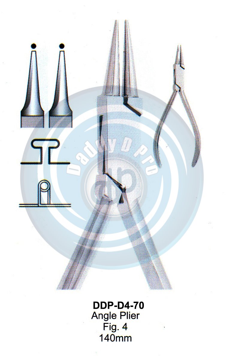 PLIERS OF ORTHODONTIC & PROSTHETICS ANGLE PLIERS FIG.4 140MM