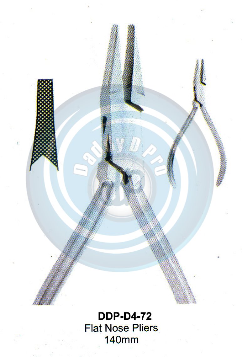 PLIERS OF ORTHODONTIC & PROSTHETICS FLAT NOSE PLIERS 140MM