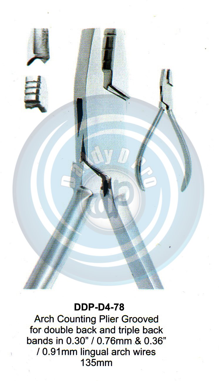 PLIERS OF ORTHODONTIC & PROSTHETICS  ARCH COUNTING PLIER GROOVED FOR DOUBLE BACK AND TRIPLE BACK