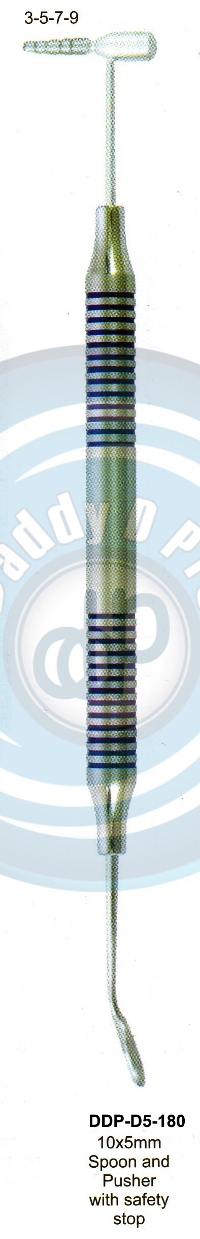 INSTRUMENTS FOR IMPLANTS SPOON AND PUSHER(TRINOVO) 10X5 MM  SPOON AND PUSHER WITH SAFETY STOP
