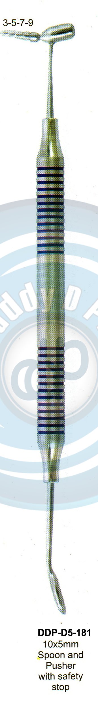 INSTRUMENTS FOR IMPLANTS SPOON AND PUSHER(TRINOVO) 10X5 MM  SPOON AND PUSHER WITH SAFETY STOP