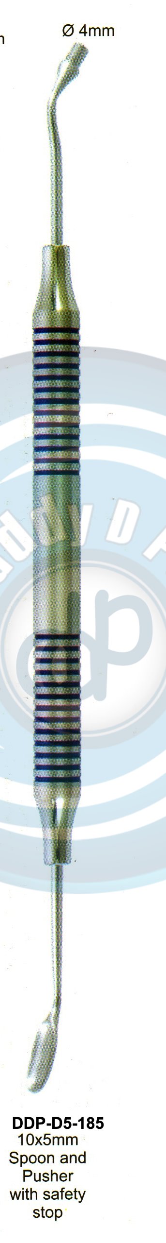 INSTRUMENTS FOR IMPLANTS SPOON AND PUSHER(TRINOVO) 10X5 MM  SPOON AND PUSHER WITH SAFETY STOP