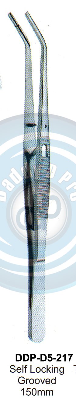 INSTRUMENTS FOR IMPLANTS TIISSUE MEMBRANE FORCEPS SELF LOCKING GROOVED 150mm