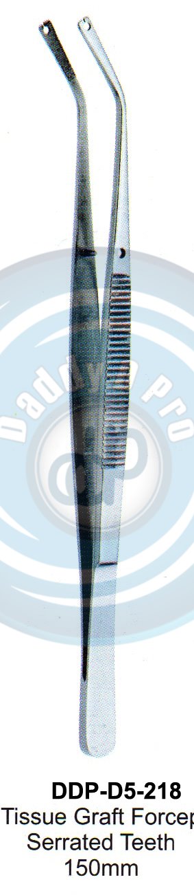 INSTRUMENTS FOR IMPLANTS TIISSUE MEMBRANE FORCEPS TISSUE GRAFTS FROCEPS SEERATED TEETH 150MM