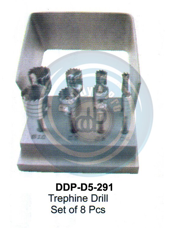 INSTRUMENTS FOR IMPLANTS TRPHINE DRILL SET OF 8 PCS