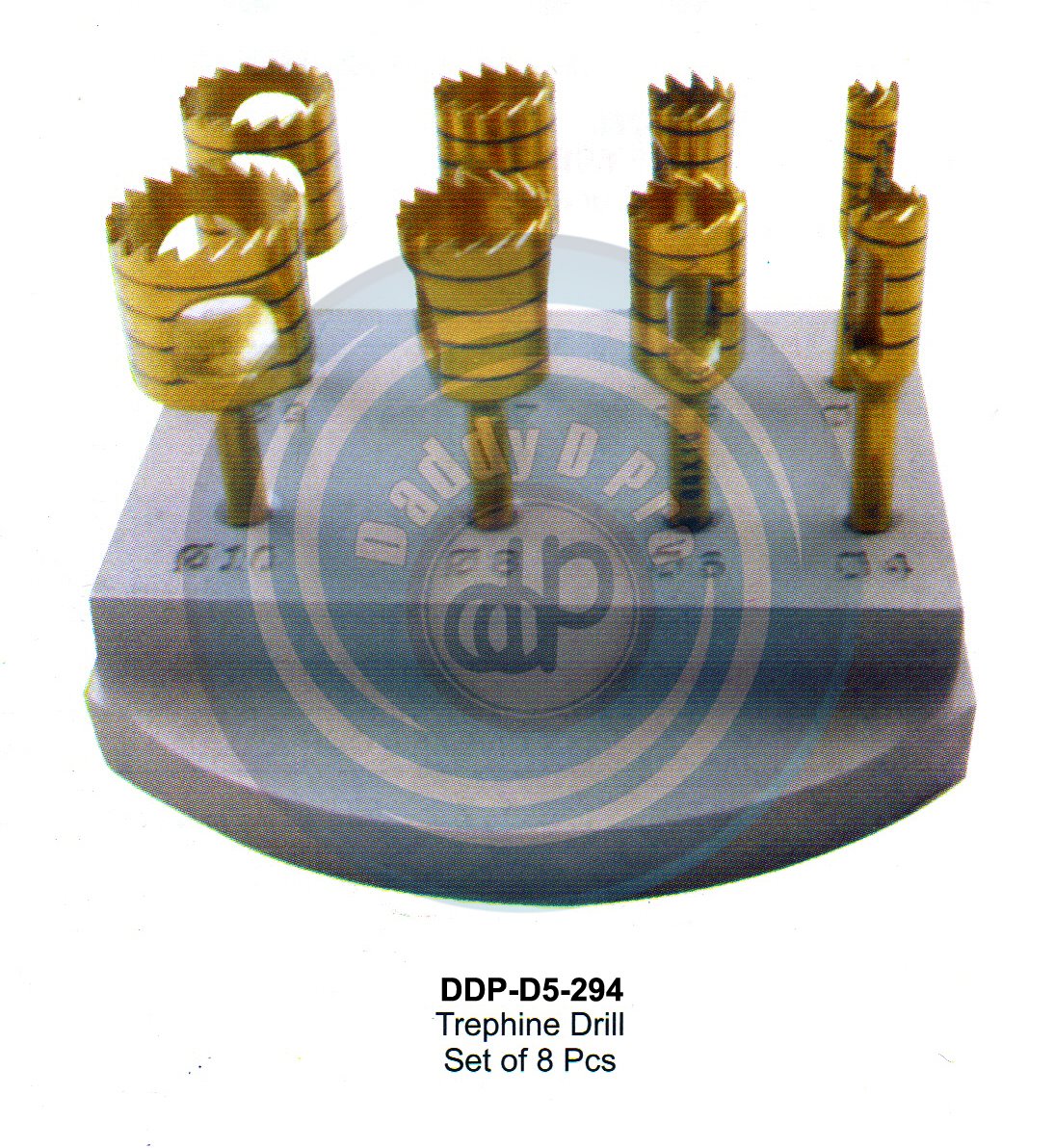INSTRUMENTS FOR IMPLANTS TREPHINE DRILL SET OF 8 PCS