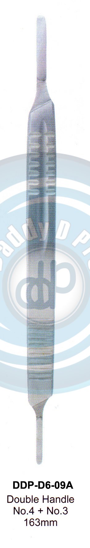 SCALPEL HANDLES, BLADES & KNIVES SCALPEL HANDLES DOUBLE HANDLE NO.4 + NO.3 163MM