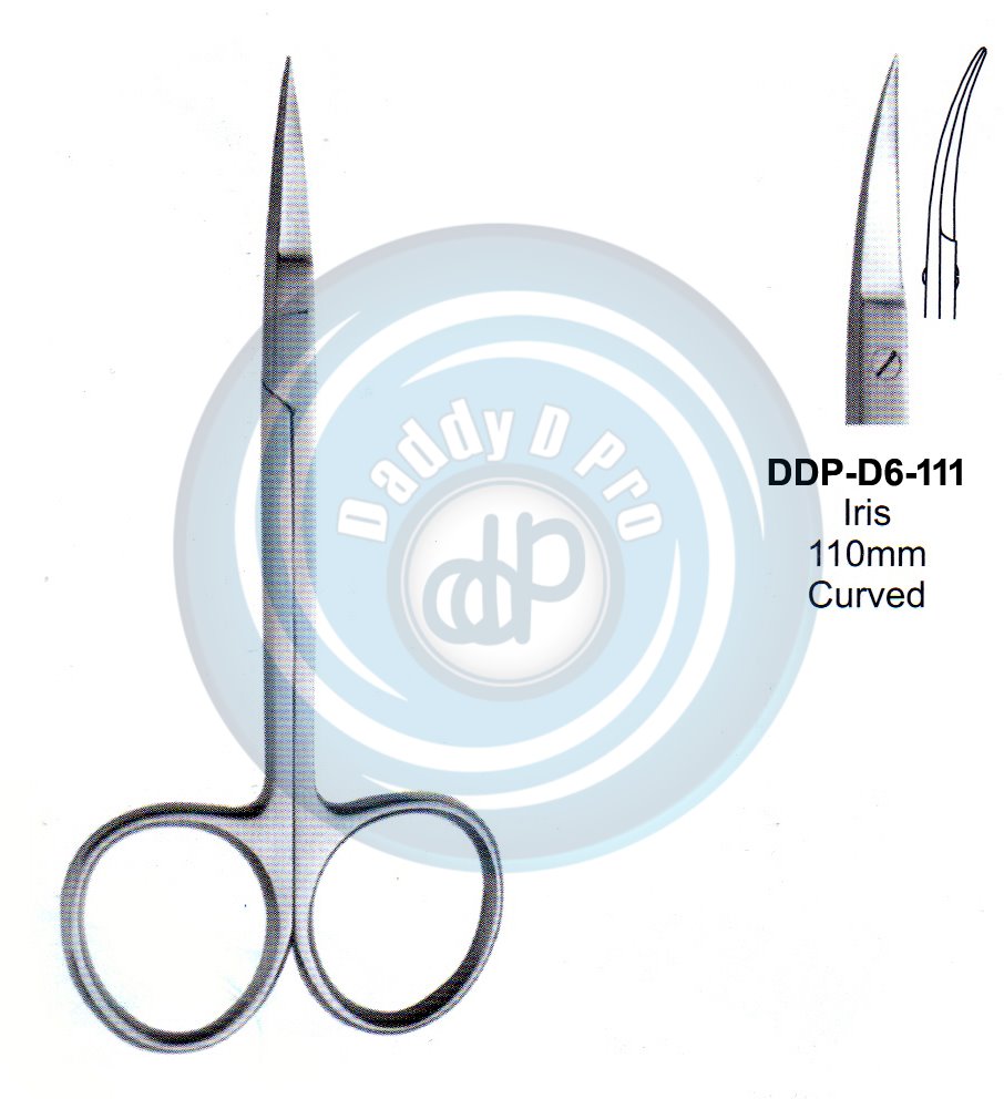 SCISSORS, SUPER CUT , TUNSTEN CARBIDE GUM SCISSORS IRIS 110MM CURVED