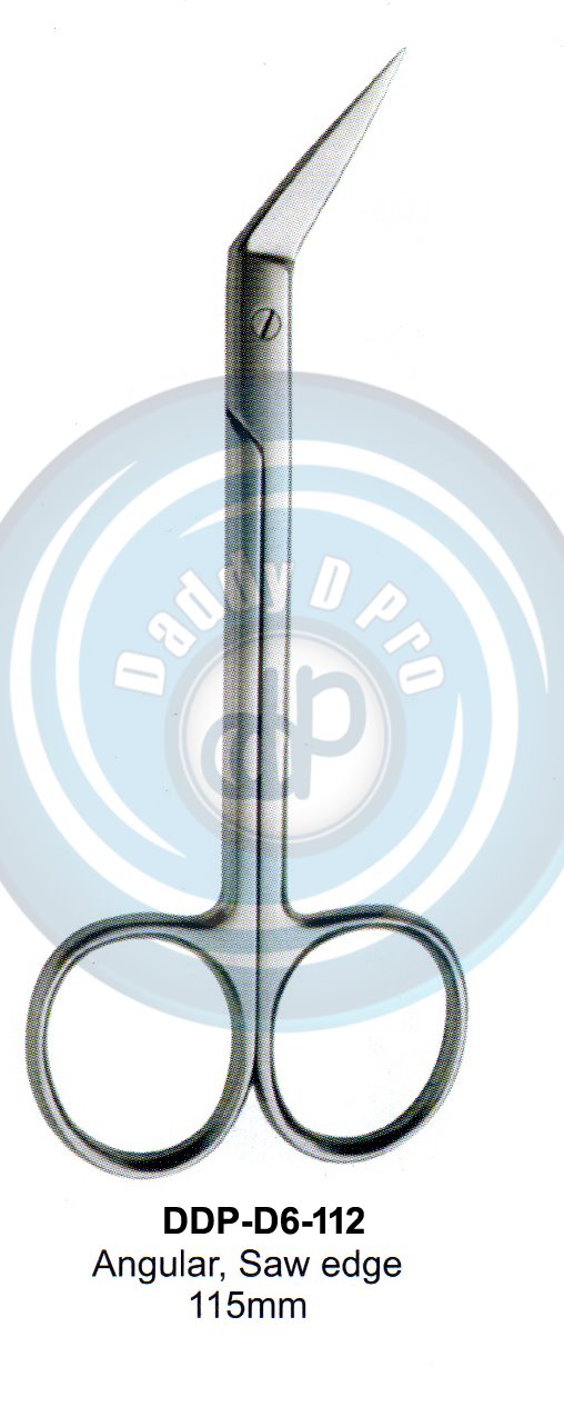 SCISSORS, SUPER CUT , TUNSTEN CARBIDE GUM SCISSORS ANGULAR SAW EDGE IRIS 115MM 