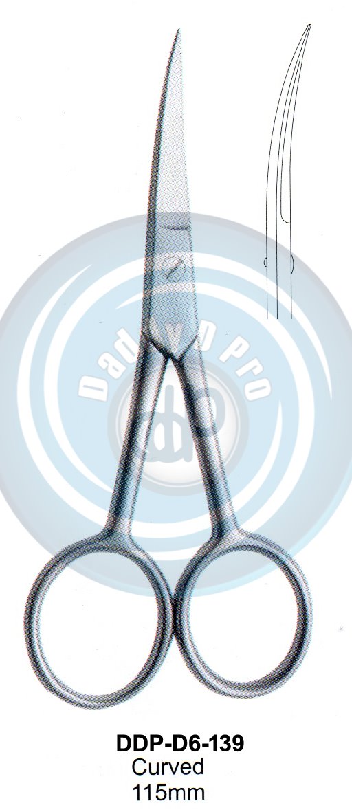 SCISSORS, SUPER CUT , TUNSTEN CARBIDE SPENCER 115MM CURVED