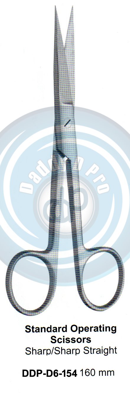 SCISSORS, SUPER CUT , TUNSTEN CARBIDE  STANDARD OPERATING SCISSORS SHARP/SHARP STRAIGHT 160MM