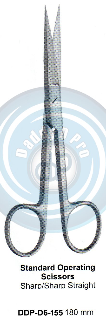 SCISSORS, SUPER CUT , TUNSTEN CARBIDE  STANDARD OPERATING SCISSORS SHARP/SHARP STRAIGHT 180MM