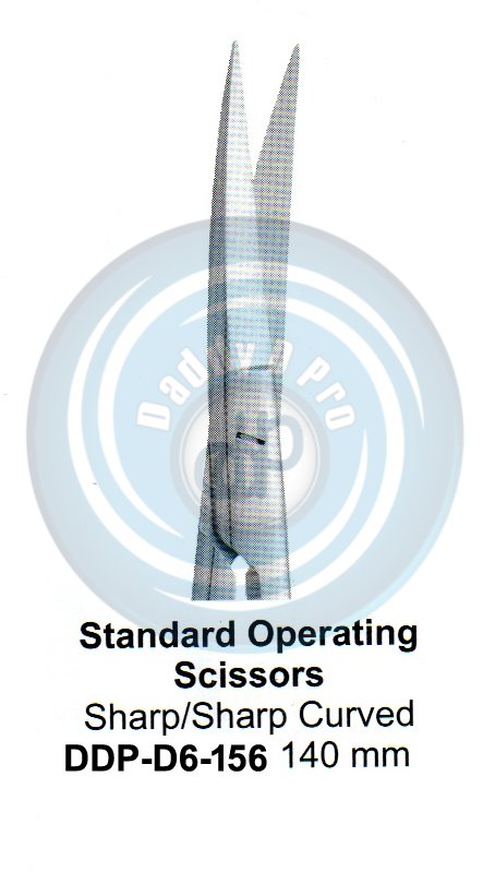 SCISSORS, SUPER CUT , TUNSTEN CARBIDE  STANDARD OPERATING SCISSORS SHARP/SHARP CURVED 140MM