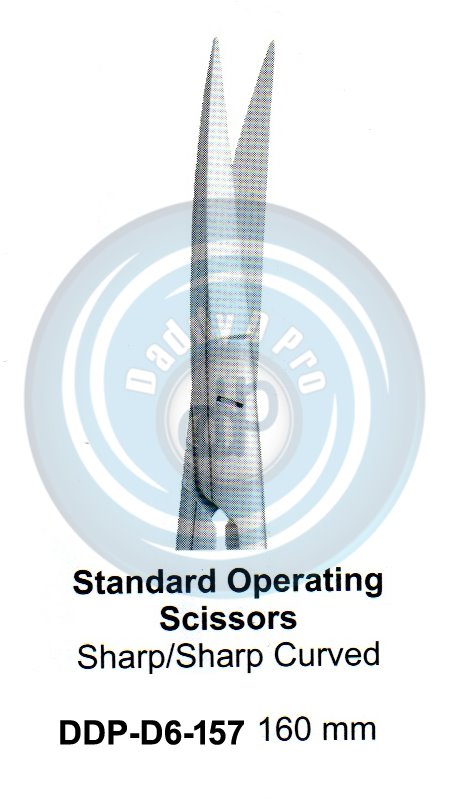 SCISSORS, SUPER CUT , TUNSTEN CARBIDE  STANDARD OPERATING SCISSORS SHARP/SHARP CURVED 160MM