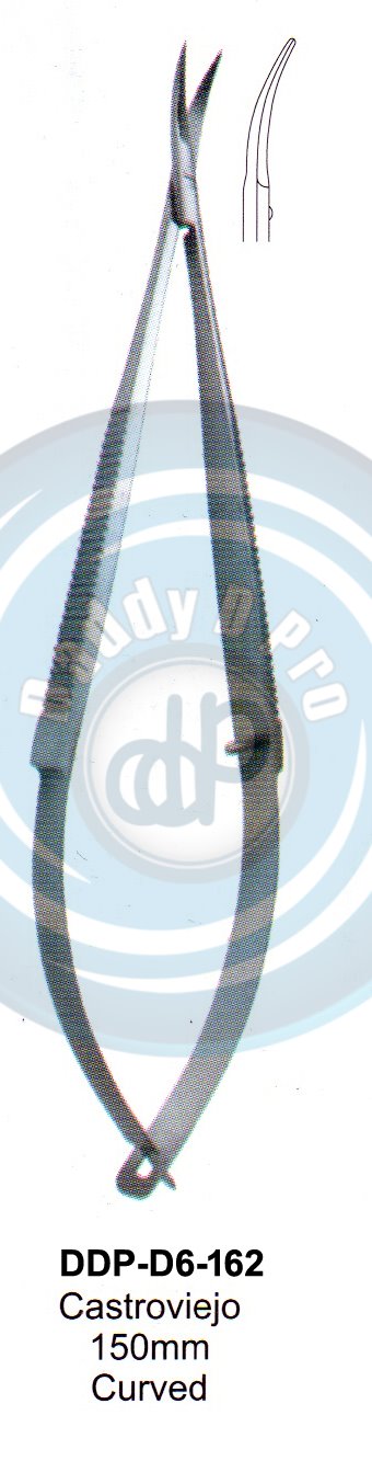 SCISSORS, SUPER CUT , TUNSTEN CARBIDE  CASTROVEJO 150MM CURVED
