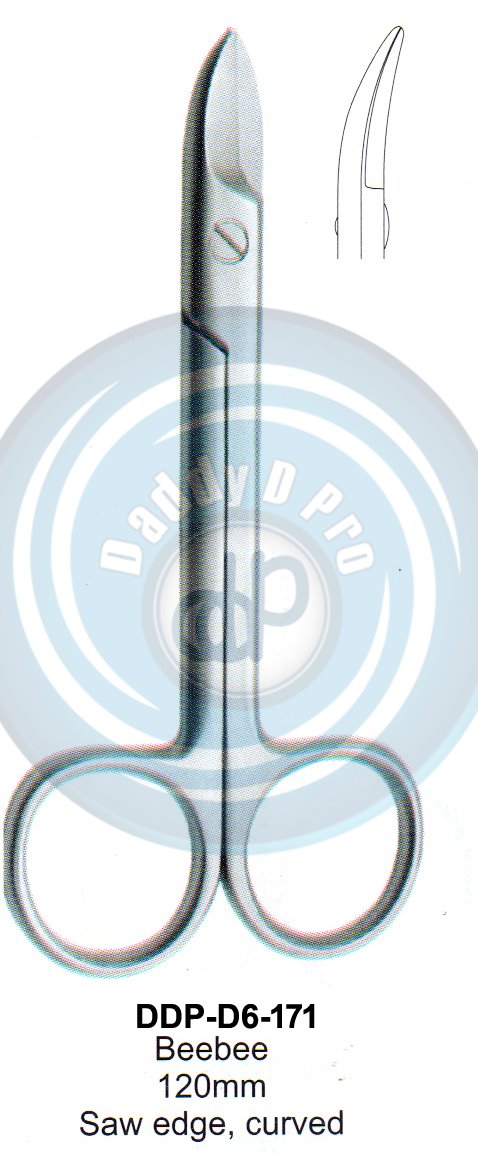 SCISSORS, SUPER CUT , TUNSTEN CARBIDE  BEEBEE 120MM SAW EDGE , CURVED