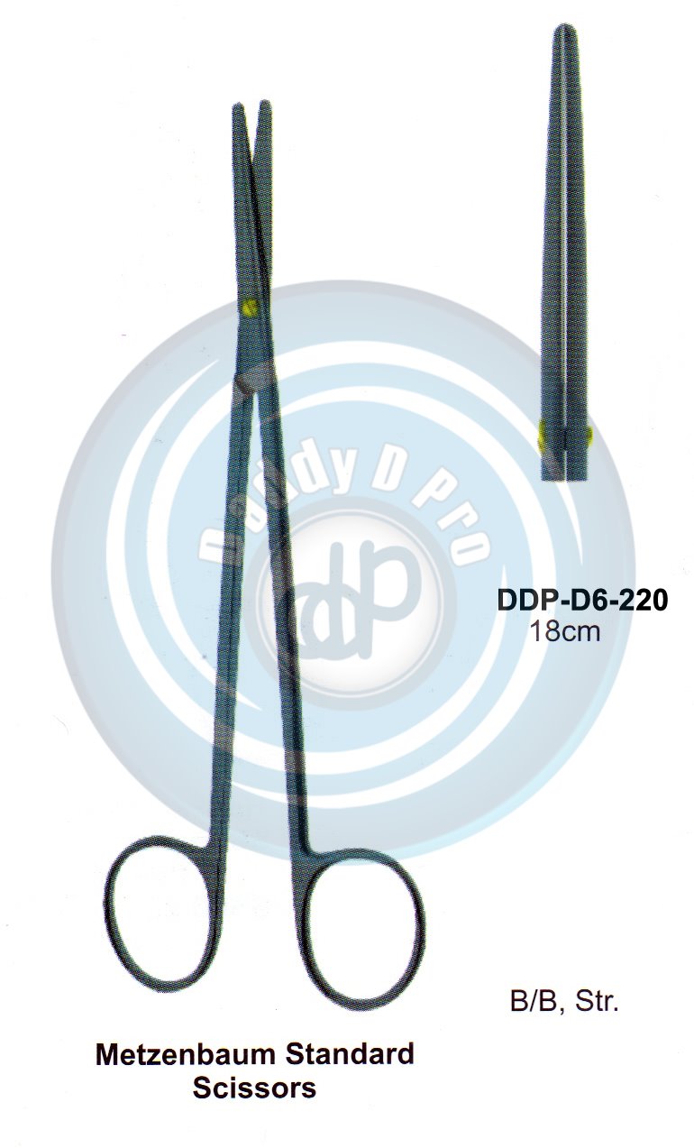 SCISSORS, SUPER CUT , TUNSTEN CARBIDE T.C. / CREMIC COATED SCISSORS METZENBAUN STANDARD SCISSORS 18CM STRAIGHT