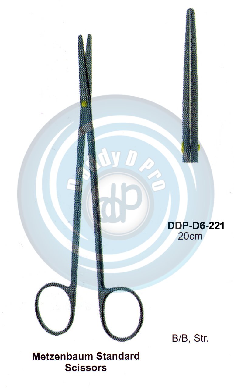 SCISSORS, SUPER CUT , TUNSTEN CARBIDE T.C. / CREMIC COATED SCISSORS METZENBAUN STANDARD SCISSORS 20CM STRAIGHT