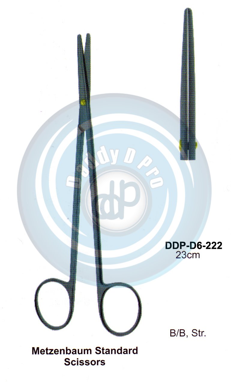 SCISSORS, SUPER CUT , TUNSTEN CARBIDE T.C. / CREMIC COATED SCISSORS METZENBAUN STANDARD SCISSORS 23CM STRAIGHT