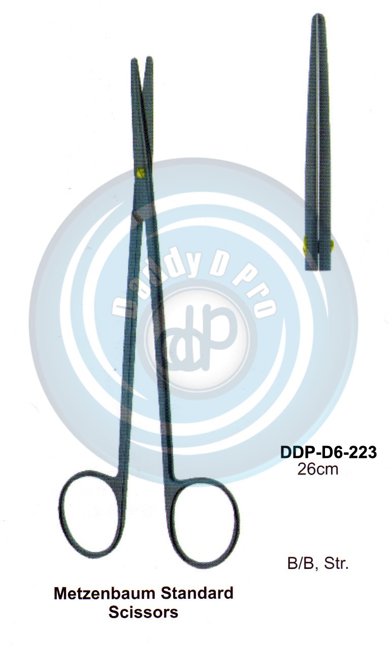 SCISSORS, SUPER CUT , TUNSTEN CARBIDE T.C. / CREMIC COATED SCISSORS METZENBAUN STANDARD SCISSORS 24CM STRAIGHT