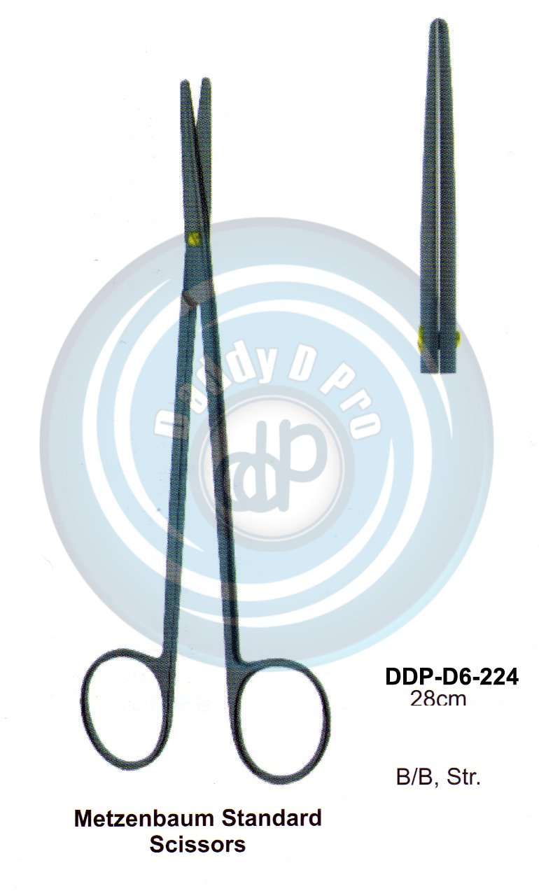SCISSORS, SUPER CUT , TUNSTEN CARBIDE T.C. / CREMIC COATED SCISSORS METZENBAUN STANDARD SCISSORS 28CM STRAIGHT