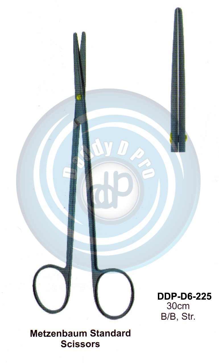 SCISSORS, SUPER CUT , TUNSTEN CARBIDE T.C. / CREMIC COATED SCISSORS METZENBAUN STANDARD SCISSORS 30CM  B/B STRAIGHT