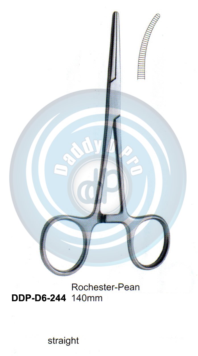 FORCEPS, NEEDLE HOLDER, CLAMPS ROCHESTER-PEAN 140MM STRAIGHT