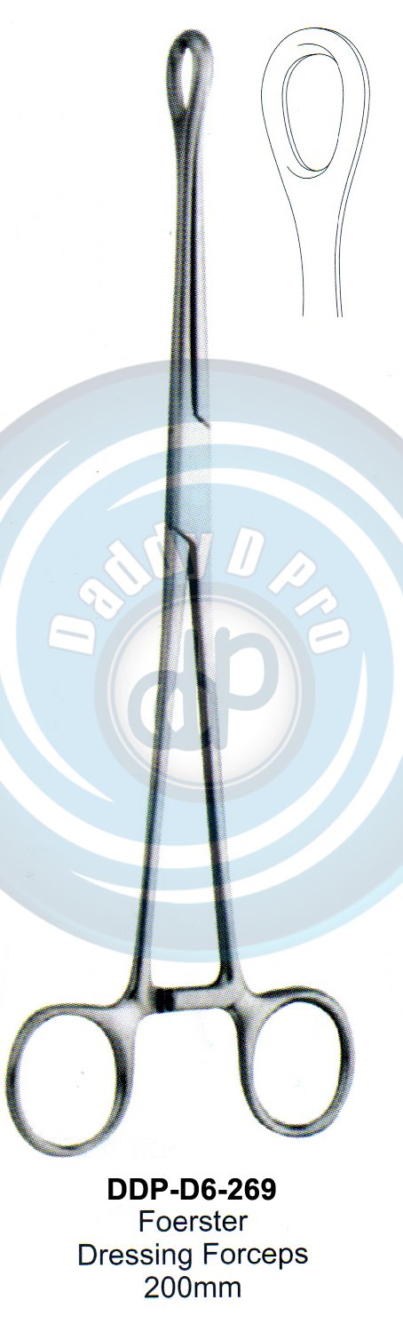 FORCEPS, NEEDLE HOLDER, CLAMPS FOESTER DRESSING FORCEPS 200MM