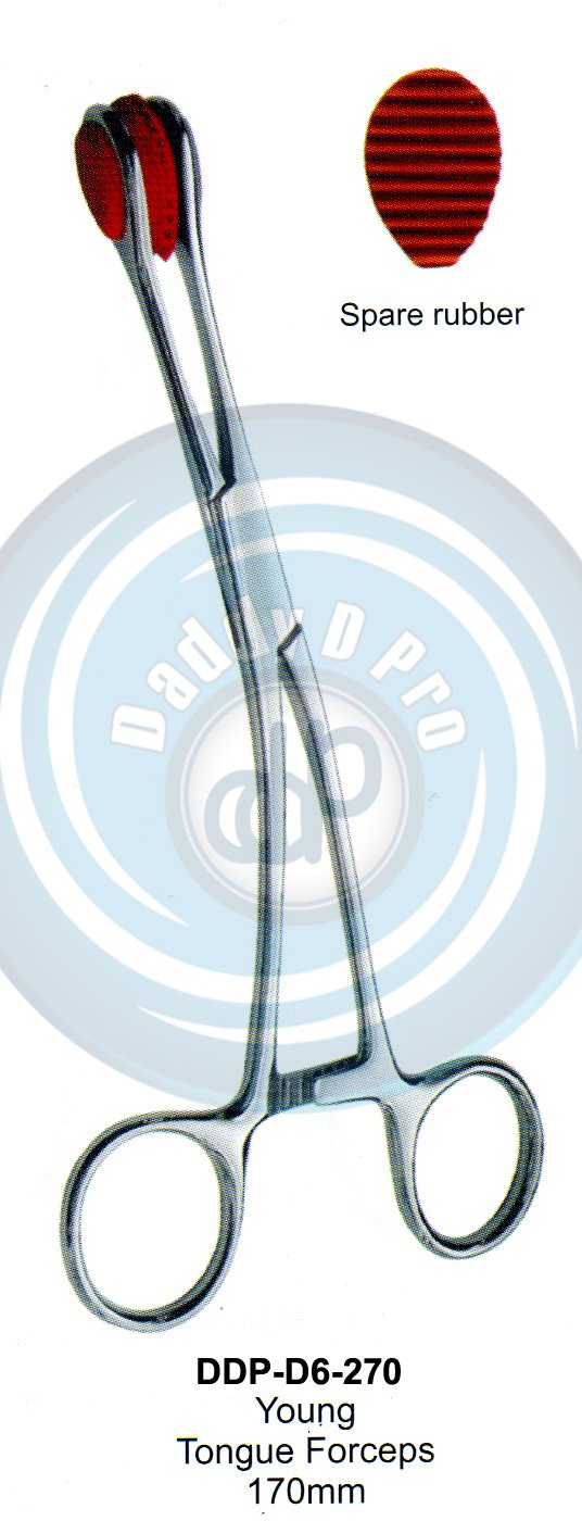 FORCEPS, NEEDLE HOLDER, CLAMPS YOUNG TONGUE FORCEPS 200MM