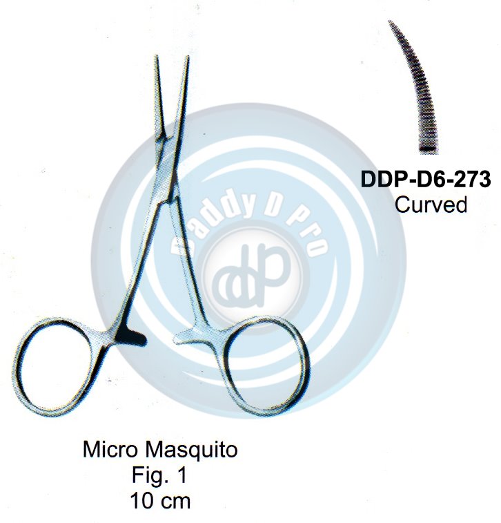 FORCEPS, NEEDLE HOLDER, CLAMPS MICRO MASQUITO FIG.1 10CM CURVED
