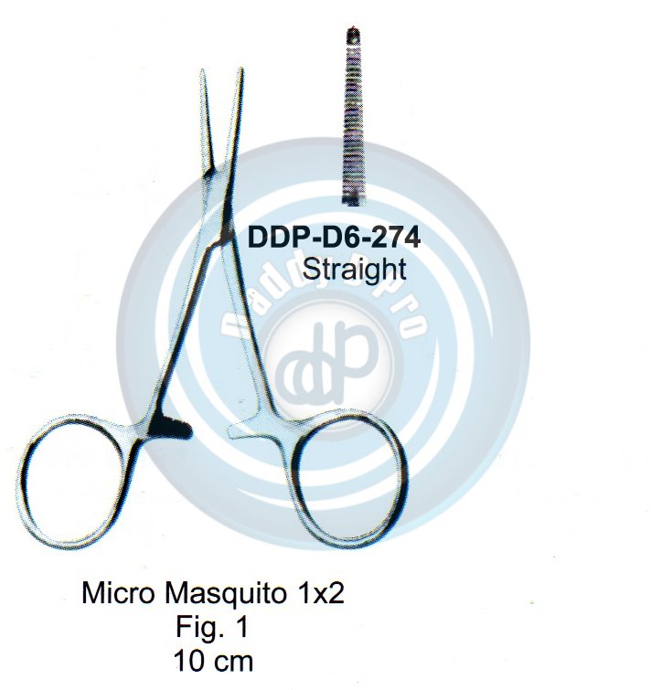 FORCEPS, NEEDLE HOLDER, CLAMPS MICRO MASQUITO FIG.1 10CM 1X2 TEETH STRAIGHT