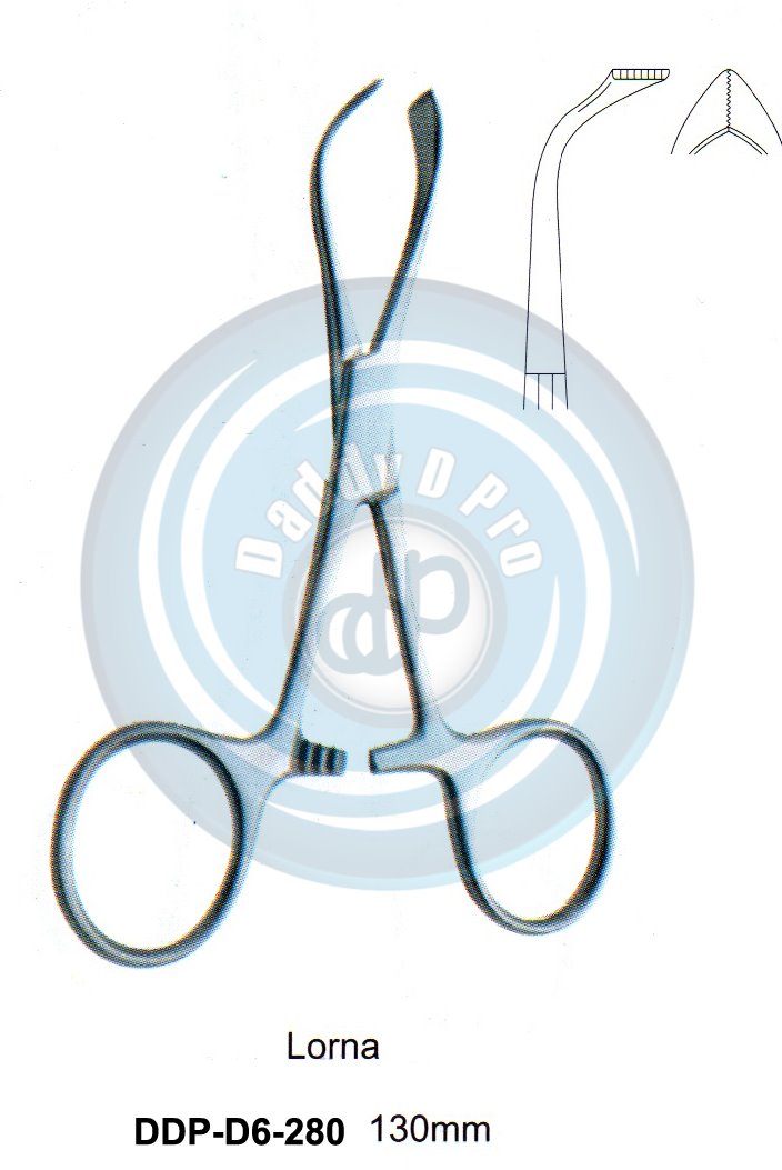 FORCEPS, NEEDLE HOLDER, CLAMPS LORNA 130MM